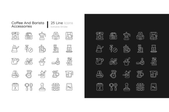 Coffee and Barista Accessories Icons Set: A Comprehensive Guide for Modern Design