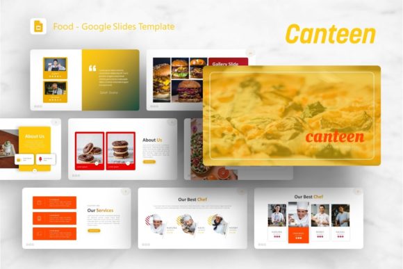 Google Slides Template - Canteen: A Practical Guide to Effective Food Presentation