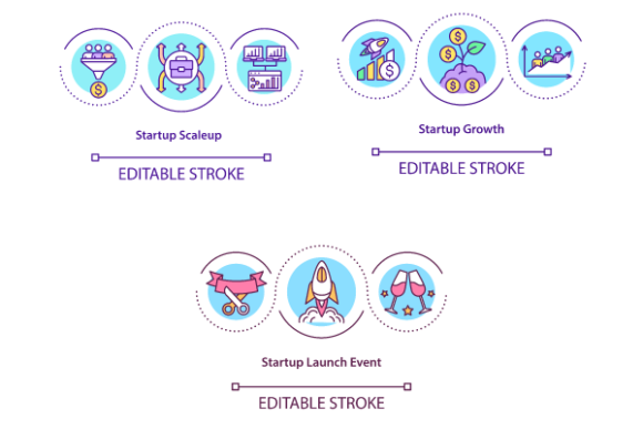 Startup Launch Event Icons Bundle Guide