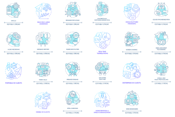 Unlimited Chatting Concept Icons Bundle: A Practical Guide to Messaging Visuals
